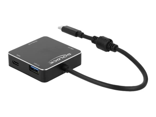 DeLock 3 Port USB 3.1 Gen 1 -keskitin USB Type-C-liitännällä ja SD- ja Micro SD-korttipaikalla - Keskitin - 2 x USB 3.1 Gen 1 + 1 x USB-C - pöytätiet