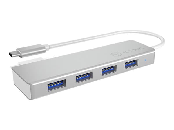 ICY BOX IB-HUB1425-C3 - Hubb - 4 x SuperSpeed USB 3.0 - skrivbordsmodell