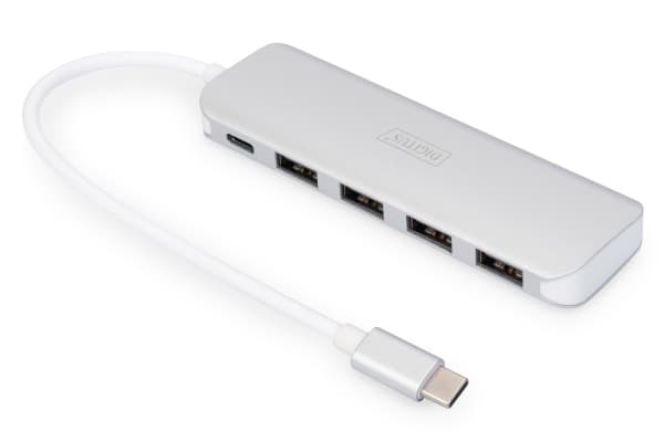 DIGITUS DA-70242-1 - Hubb - 4 x SuperSpeed USB 3.0 + 1 x USB-C (strömleverans) - skrivbordsmodell