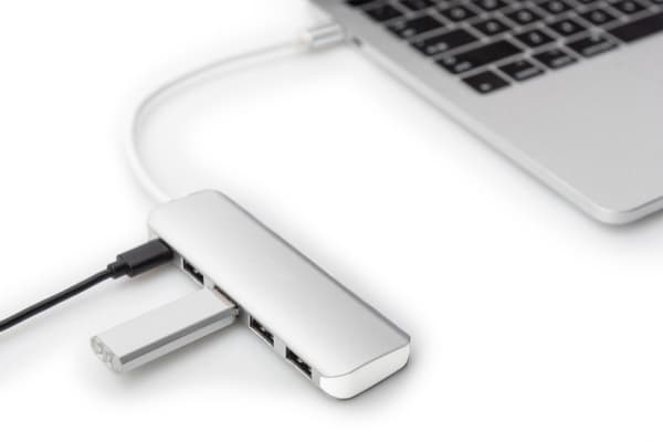 DIGITUS DA-70242-1 - Hubb - 4 x SuperSpeed USB 3.0 + 1 x USB-C (strömleverans) - skrivbordsmodell