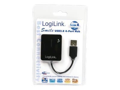 LogiLink Smile USB2.0 4-Port Hub - Hubb - 4 x USB 2.0