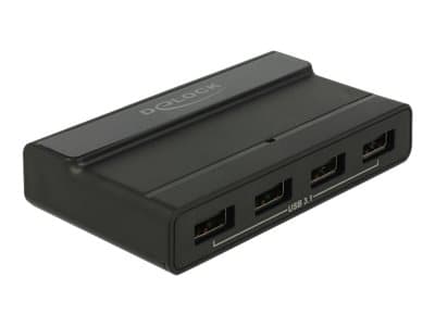 Delock External USB 3.1 Hub 4 Port with 10 Gbps - Hubb - 4 x USB 3.1 Gen 2 - skrivbordsmodell