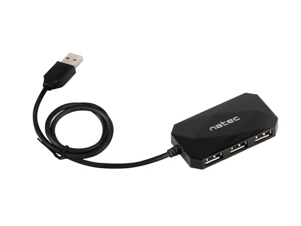 NATEC NHU-0647, USB 2.0, USB 2.0, 480 Mbit/s, Svart, 0,6 m, USB