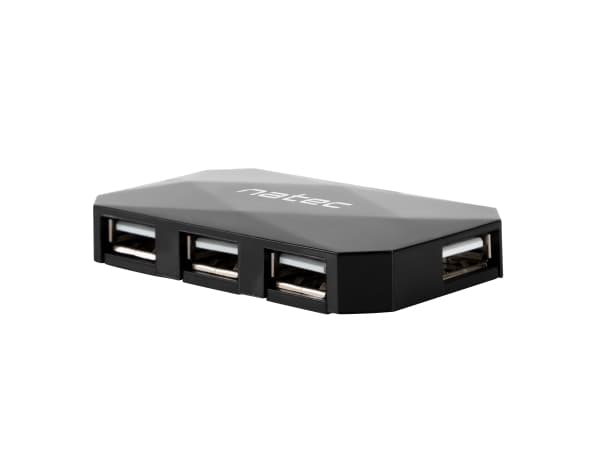 NATEC NHU-0647, USB 2.0, USB 2.0, 480 Mbit/s, Svart, 0,6 m, USB