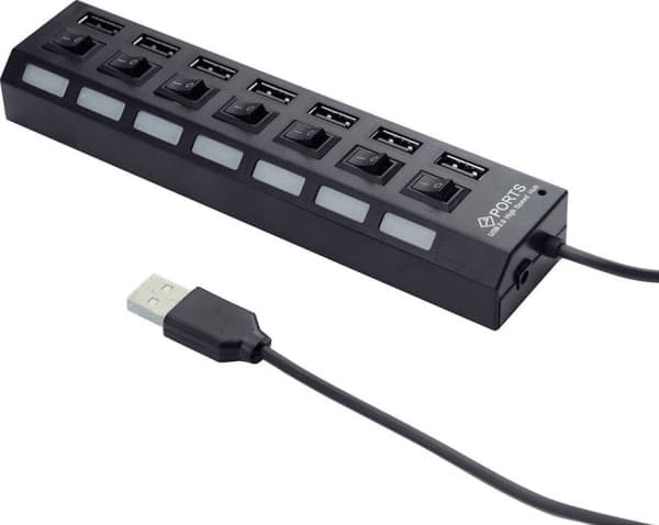 Gembird UHB-U2P7-03 - Hubb - 7 x USB 2.0 - skrivbordsmodell