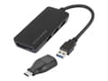 Miniatyrbild 2 av 2: Renkforce Renkforce USB 3.0-hubb med 3 portar och inbyggd SD-kortläsare Svart