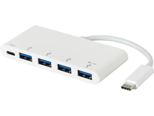 eSTUFF USB-C Charging hub - Hubb - 4 x SuperSpeed USB 3.0 x USB-C - skrivbordsmodell
