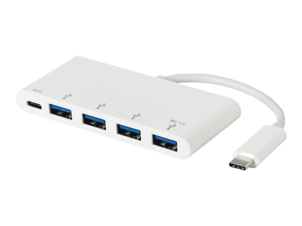 eSTUFF USB-C Charging hub - Hubb - 4 x SuperSpeed USB 3.0 x USB-C - skrivbordsmodell