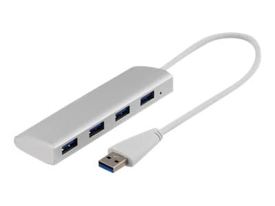 DELTACO UH-484 - Hubb - 4 x SuperSpeed USB 3.0 - skrivbordsmodell