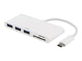 Miniatyrbild 1 av 5: DELTACO USBC-HUB - Hubb - 3 x USB 3.1 - skrivbordsmodell