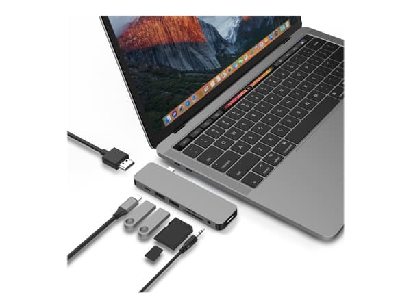 HYPER GN21D-GRAY, Grå, MicroSD (TransFlash), SD, HDMI, USB 3.2 Gen 2 (3.1 Gen 2) Type-A, Gjuten aluminium
