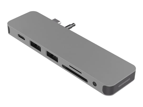 HYPER GN21D-GRAY, Grå, MicroSD (TransFlash), SD, HDMI, USB 3.2 Gen 2 (3.1 Gen 2) Type-A, Gjuten aluminium