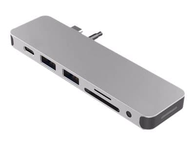 HYPER GN21D-GRAY, Grå, MicroSD (TransFlash), SD, HDMI, USB 3.2 Gen 2 (3.1 Gen 2) Type-A, Gjuten aluminium