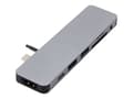 Miniatyrbild 1 av 5: HYPER GN21D-GRAY, Grå, MicroSD (TransFlash), SD, HDMI, USB 3.2 Gen 2 (3.1 Gen 2) Type-A, Gjuten aluminium