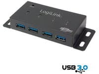 LogiLink USB 3.0 Hub 4-Port - Hubb - 4 x SuperSpeed USB 3.0 - skrivbordsmodell