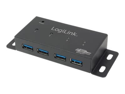LogiLink USB 3.0 Hub 4-Port - Hubb - 4 x SuperSpeed USB 3.0 - skrivbordsmodell