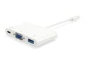 Miniatyrbild 1 av 5: Equip 133462, USB 3.2 Gen 1 (3.1 Gen 1) Type-C, USB 3.2 Gen 1 (3.1 Gen 1) Type-A, USB 3.2 Gen 1 (3.1 Gen 1) Type-C, VGA, Vit, Plast, Kina, CE, RoHS