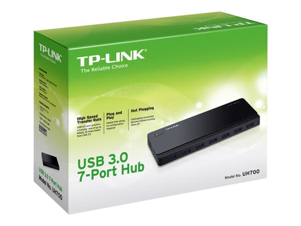 TP-Link UH700 - Hubb - 7 x SuperSpeed USB 3.0 - skrivbordsmodell