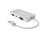 MicroConnect - Videotransformator - DisplayPort - DVI, HDMI, VGA - hvit
