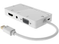 MicroConnect - Videotransformator - DisplayPort - DVI, HDMI, VGA - hvit