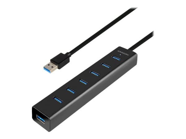 AXAGON HUE-SA7BP - Hubb - 7 x SuperSpeed USB 3.0 - skrivbordsmodell