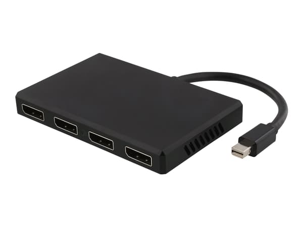 DELTACO DP-911 - Video/lyd-splitter - 4 x DisplayPort - stasjonær