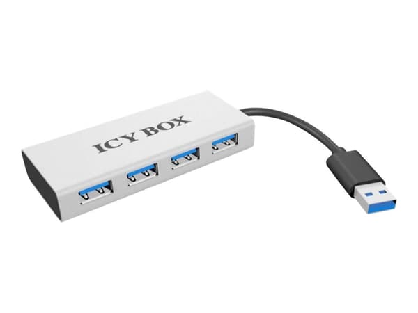 ICY BOX IB-AC6104 - Hubb - 4 x SuperSpeed USB 3.0 - skrivbordsmodell