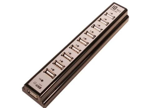 LogiLink USB 2.0 Hub 10-Port - Hubb - 10 x USB 2.0 - skrivbordsmodell