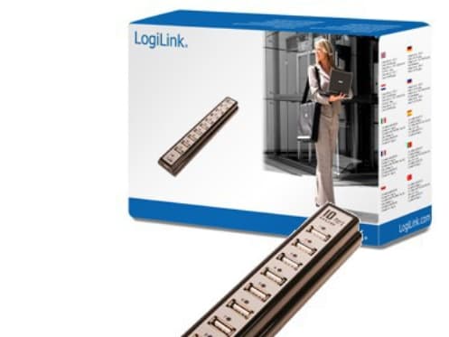 LogiLink USB 2.0 Hub 10-Port - Hubb - 10 x USB 2.0 - skrivbordsmodell