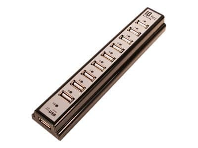 LogiLink USB 2.0 Hub 10-Port - Hubb - 10 x USB 2.0 - skrivbordsmodell