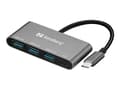 Miniatyrbild 4 av 5: Sandberg USB-C to 3xUSB 3.0 Hub + PD