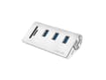 Miniatyrbild 2 av 5: LogiLink CR0045, USB 3.2 Gen 1 (3.1 Gen 1) Type-A, USB 3.2 Gen 1 (3.1 Gen 1) Type-A, MicroSD (TransFlash),SD, 5000 Mbit/s, Sølv, Aluminium