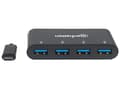 Miniatyrbild 5 av 5: Manhattan 162746, USB 3.2 Gen 1 (3.1 Gen 1) Type-C, USB 3.2 Gen 1 (3.1 Gen 1) Type-A, 5000 Mbit/s, Svart, Akrylnitrilbutadienstyren (ABS), 0,2 m