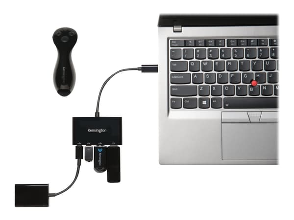 Kensington CH1000 - Hubb - 2 x USB 3.1 + 2 x USB-C - skrivbordsmodell