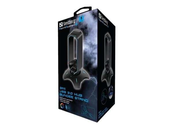 Sandberg EsportsEquipment - 3in1 - Hub - Bungee - Stand - 2 x SuperSpeed USB 3.0