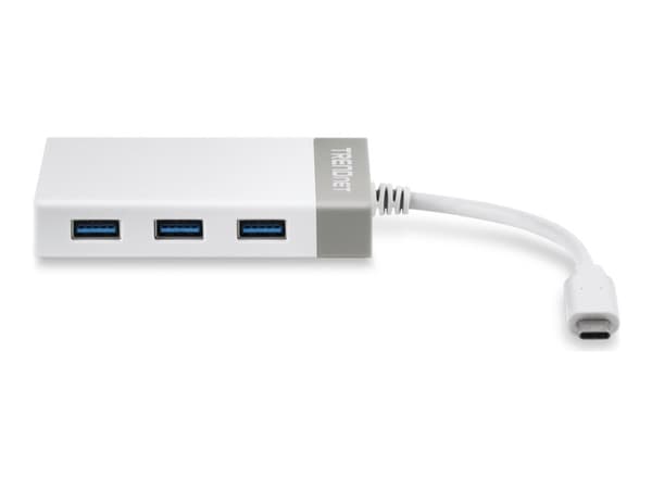 TRENDnet TUC-H4E - Hubb - 4 x SuperSpeed USB 3.0 + 1 x USB-C - skrivbordsmodell