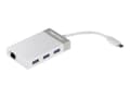 Miniatyrbild 4 av 5: TRENDnet TUC-ETGH3 - Nätverksadapter - USB-C - 1000Base-T x 1 + USB 3.0 x 3