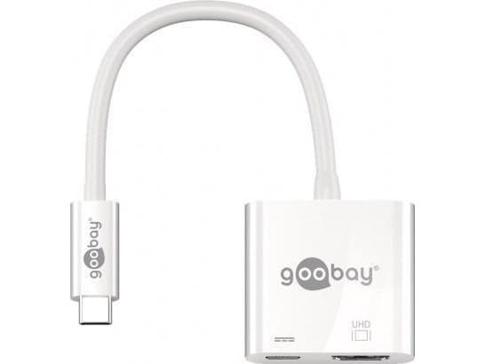 Goobay 62110, Koblet med ledninger (ikke trådløs), USB 3.2 Gen 1 (3.1 Gen 1) Type-C, Hvit, 60 Hz, HDMI, USB 3.2 Gen 1 (3.1 Gen 1) Type-C, Akrylonitri