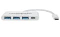 Miniatyrbild 5 av 5: Manhattan 163552, USB 3.2 Gen 1 (3.1 Gen 1) Type-C, USB 3.2 Gen 1 (3.1 Gen 1) Type-A, USB 3.2 Gen 1 (3.1 Gen 1) Type-C, 5000 Mbit/s, Vit, Akrylnitril