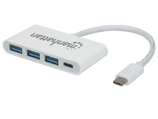 Manhattan 163552, USB 3.2 Gen 1 (3.1 Gen 1) Type-C, USB 3.2 Gen 1 (3.1 Gen 1) Type-A, USB 3.2 Gen 1 (3.1 Gen 1) Type-C, 5000 Mbit/s, Vit, Akrylnitril