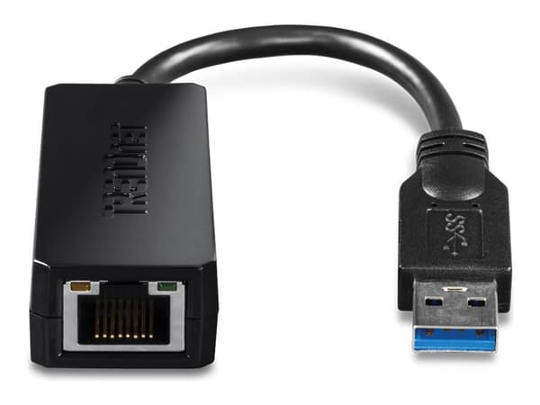 Trendnet USB 3.0 TIL GIGABIT ETHERNET 1x Gigabit Ethernet-port/ 1x USB 3.0/ Kompakt, energisparende design/ Kompatibel med Windows og Mac/ Kompatibel