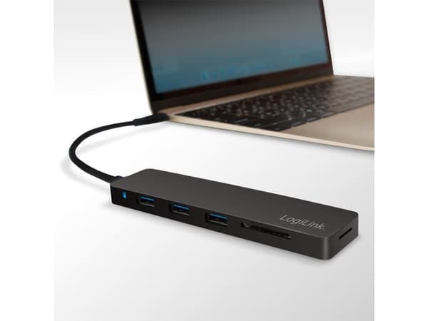 LogiLink UA0312, USB 3.2 Gen 1 (3.1 Gen 1) Type-C, USB 3.2 Gen 1 (3.1 Gen 1) Type-A, MicroSD (TransFlash),MicroSDHC,MicroSDXC,SD,SDHC,SDXC,SDXC, 5000