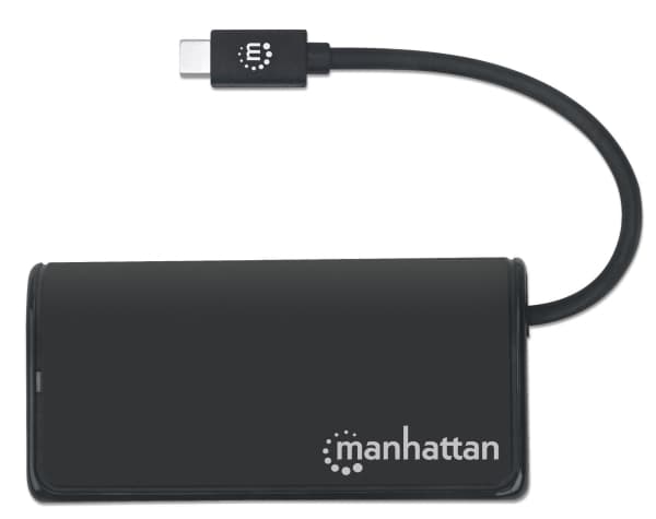 Manhattan 164924, USB 3.2 Gen 1 (3.1 Gen 1) Type-C, USB 3.2 Gen 1 (3.1 Gen 1) Type-A, 5000 Mbit/s, Svart, Akrylnitrilbutadienstyren (ABS), 0,135 m