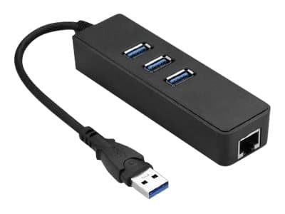 MicroConnect - Hub - 3 x USB 3.2 Gen 1 + 1 x 10/100/1000 - stasjonær