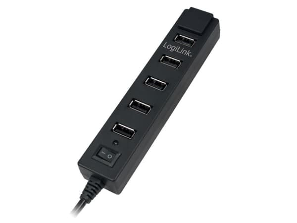 LogiLink USB 2.0 Hub 7-Port - Hubb - 7 x USB 2.0 - skrivbordsmodell