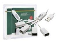 DIGITUS DA-70216 Slim Spider USB Hub - Hubb - 4 x USB 2.0 - skrivbordsmodell
