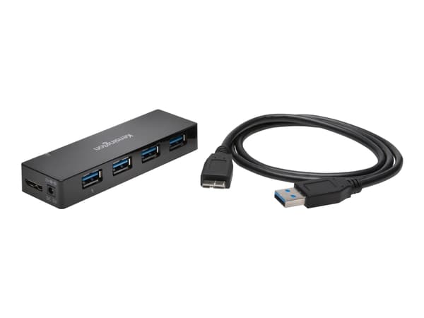 Kensington UH4000C - Hubb - 4 x SuperSpeed USB 3.0 - skrivbordsmodell