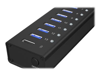 ICY BOX IB-AC6113 - Hub - 13 x SuperSpeed USB 3.0 - stasjonær