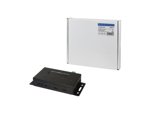 LogiLink UA0316, USB 3.2 Gen 1 (3.1 Gen 1) Type-C, USB 3.2 Gen 2 (3.1 Gen 2) Type-A, 10000 Mbit/s, Svart, Metall, 0,6 m, RoHS, CE