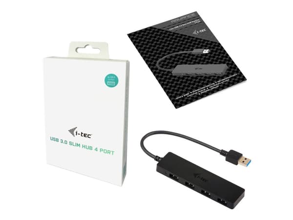 i-tec Advance U3HUB404 gränssnittshubbar USB 3.2 Gen 1 (3.1 Gen 1) Type-A 5000 Mbit/s Svart
